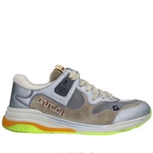 Gucci Ultrapace Suede Sneakers Metallic Green 40 Djerf